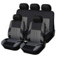 Car Seat Covers for 5 Seats Universal, Fabric Breathable Car Front & Rear Seat Protectors, Airbag Compatible, Full Protection, Fits Most Cars Trucks Vans SUVs, Red Gray Black Blue Seat Covers