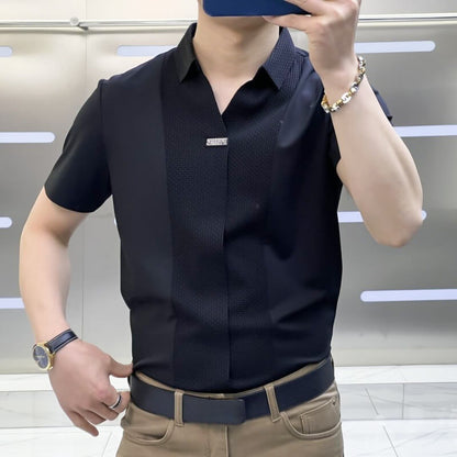 ⏳Men’s Business Casual Patchwork Shirt