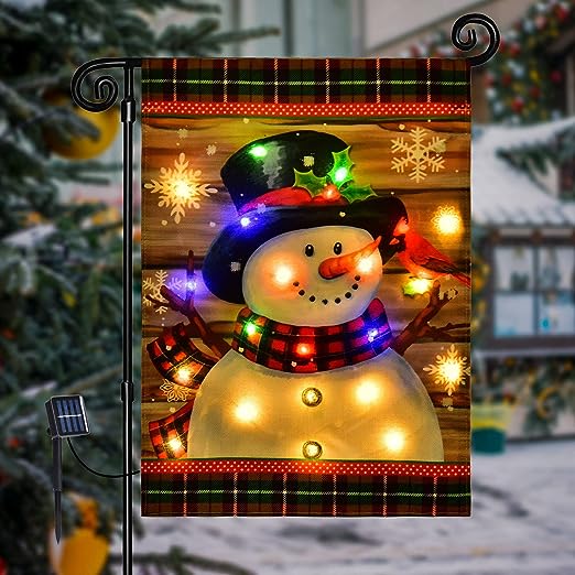 🎅Pre-Christmas Special🎄Festive Christmas LED Garden Flag – Holiday Glow for Your Outdoor Decor