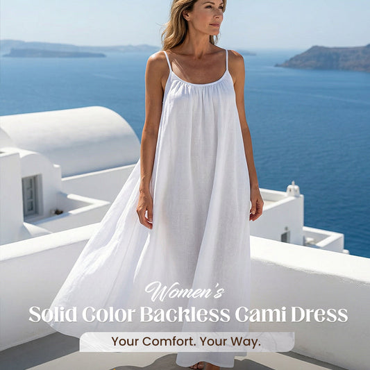 🥳2026 HOT SALE🥳Women's Casual Backless Spaghetti Strap Maxi Dress