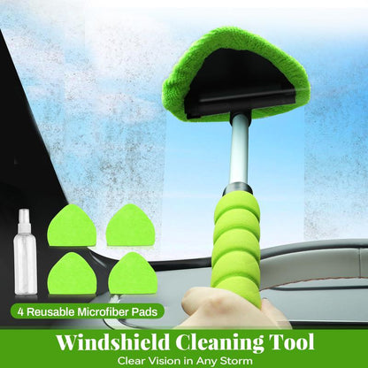 Windshield Cleaning Tool Set with Extendable Handle