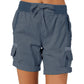 High-waisted loose shorts for women