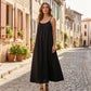 🥳2026 HOT SALE🥳Women's Casual Backless Spaghetti Strap Maxi Dress