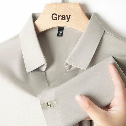 🎁Hot Sale 55% OFF⏳Men’s Casual Lapel Breathable Wrinkle-free T-shirt