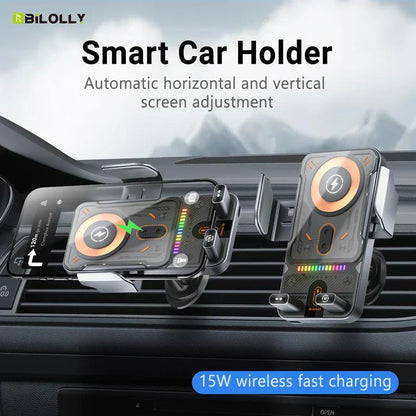 🚗 50% OFF NOW! 📱 2-in-1 Car Phone Holder & Wireless Charger – 360° Rotation, Strong Grip & Fast Charging 🔋