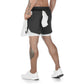 Professional Men's Multi-Pocket Double-Layer Sports Shorts