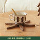 Protect Tables Instantly! Gravity-Activated Wooden Tree Trivet Set