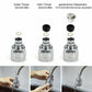 360-degree rotatable connection nozzles for faucets, ABS, or metal