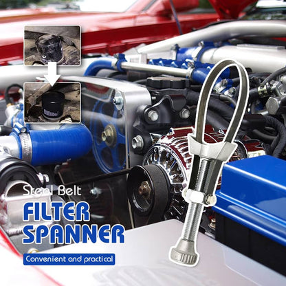 NEW Auto Car Diameter Adjustable Oil Filter Removal Strap Wrench Tool,Car Oil Filter Wrench