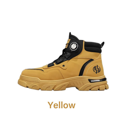 ⏰Men's outdoor swivel buckle work shoes（Waterproof, Anti-slip,Comfortable and Breathable）