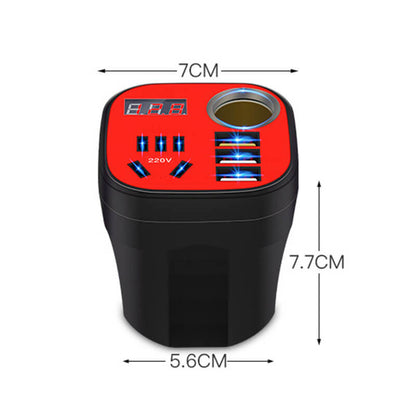 🚗Hot Sale 50% OFF🔥Car mounted cup type inverter converter QC charger