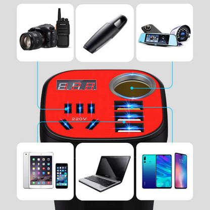 🚗Hot Sale 50% OFF🔥Car mounted cup type inverter converter QC charger