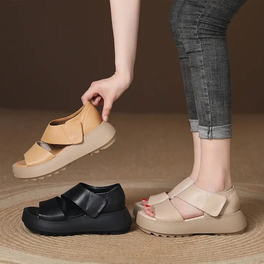 🔥Hot Sale 49% Off🔥Women's Retro Thick Sole Velcro Sandals