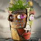 Unique Abstract Beauty Face Flower Pot