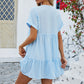 Fashion Loose V-Neck Pleated Short Dress🌹