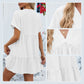 Fashion Loose V-Neck Pleated Short Dress🌹