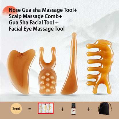 Gua Sha Scraping Massage Tool Set for Face & Body