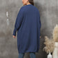 Plus Size Front-Open Pocketed Long Sleeve Sweater
