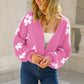 Women's Trendy Floral Knit Cardigan Sweater