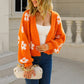 Women's Trendy Floral Knit Cardigan Sweater
