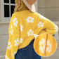 Women's Trendy Floral Knit Cardigan Sweater