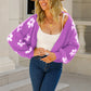 Women's Trendy Floral Knit Cardigan Sweater