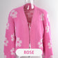 Women's Trendy Floral Knit Cardigan Sweater