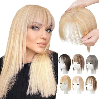 💥Limited Time Big Sale 49% OFF💥 Natural Hair Toppers with Bangs for Women