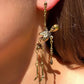 Jointed Skeleton Dangle Long Earrings