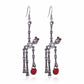 Jointed Skeleton Dangle Long Earrings