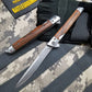 Folding Knife With Wooden Handle For Work, Hiking & Camping