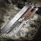 Folding Knife With Wooden Handle For Work, Hiking & Camping