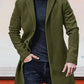 Men's Single Row Buckle Solid Color Jacket