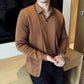 Men's Casual Solid Color Faux 2-Piece Top