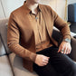 Men's Casual Solid Color Faux 2-Piece Top