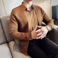 Men's Casual Solid Color Faux 2-Piece Top