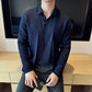 Men's Casual Solid Color Faux 2-Piece Top