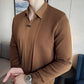 Men's Casual Solid Color Faux 2-Piece Top