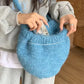 Women’s Cozy Knitted Fluffy Bonnet with Ties