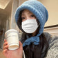 Women’s Cozy Knitted Fluffy Bonnet with Ties
