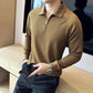 Men's Long Sleeve Quarter Zip Lapel Top
