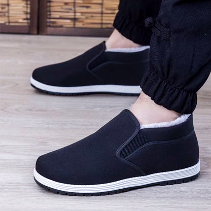 Men's Winter Plush Thickened Slip-On Shoes