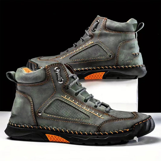 💥Stylish Hand-Stitched Flat Sole Men's Boots