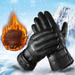 PU Leather Riding Windproof Warm Gloves