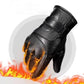 PU Leather Riding Windproof Warm Gloves
