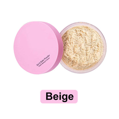 Loose Cosmetic Setting Powder with Extra Fluffy Puff