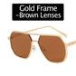 Irregular Frame UV Protection Polarized Lens Sunglasses
