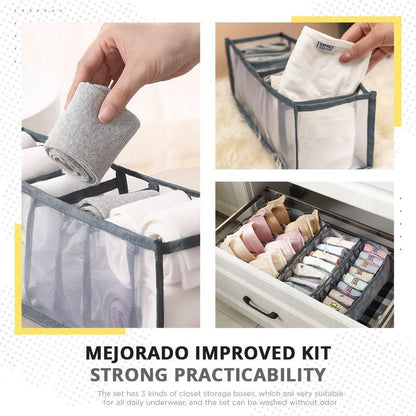 Underwear & Clothing Storage Box with Compartments