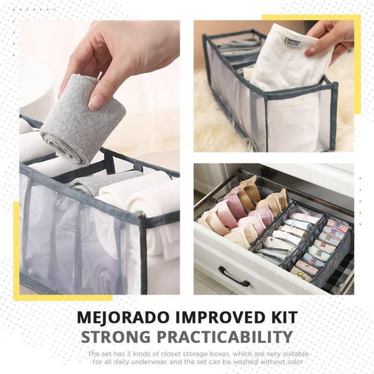 Underwear & Clothing Storage Box with Compartments