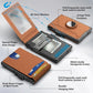 ✨Wallet for Men - with Pop Up Aluminum Case Money Clip Slim Leather Slots Credit Card Holder RFID Blocking Bifold Minimalist Wallet